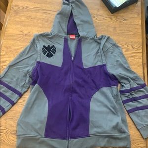 Hawkeye Avengers removable sleeve hoodie